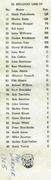 Pop Warner 1965