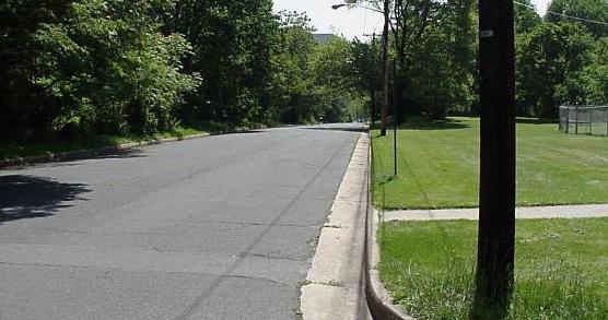 view from Middlesex down Christie towards Lincoln Hwy