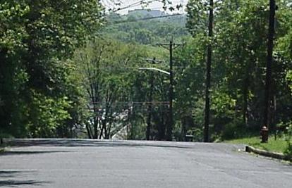 view from Tower Rd down Christie